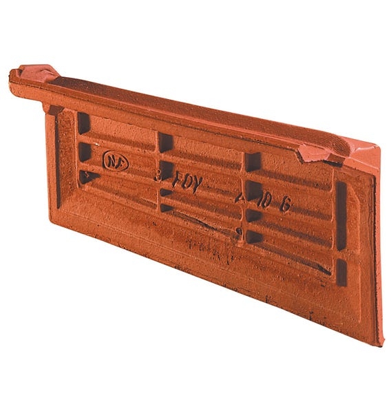 Tuile de rive gauche DELTA 10, couleur rouge