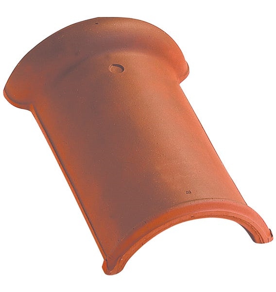 Faitière demi ronde a emboitement, couleur rouge