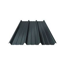 Plaque de toiture en acier et nervurée, couleur gris, larg.1 m
