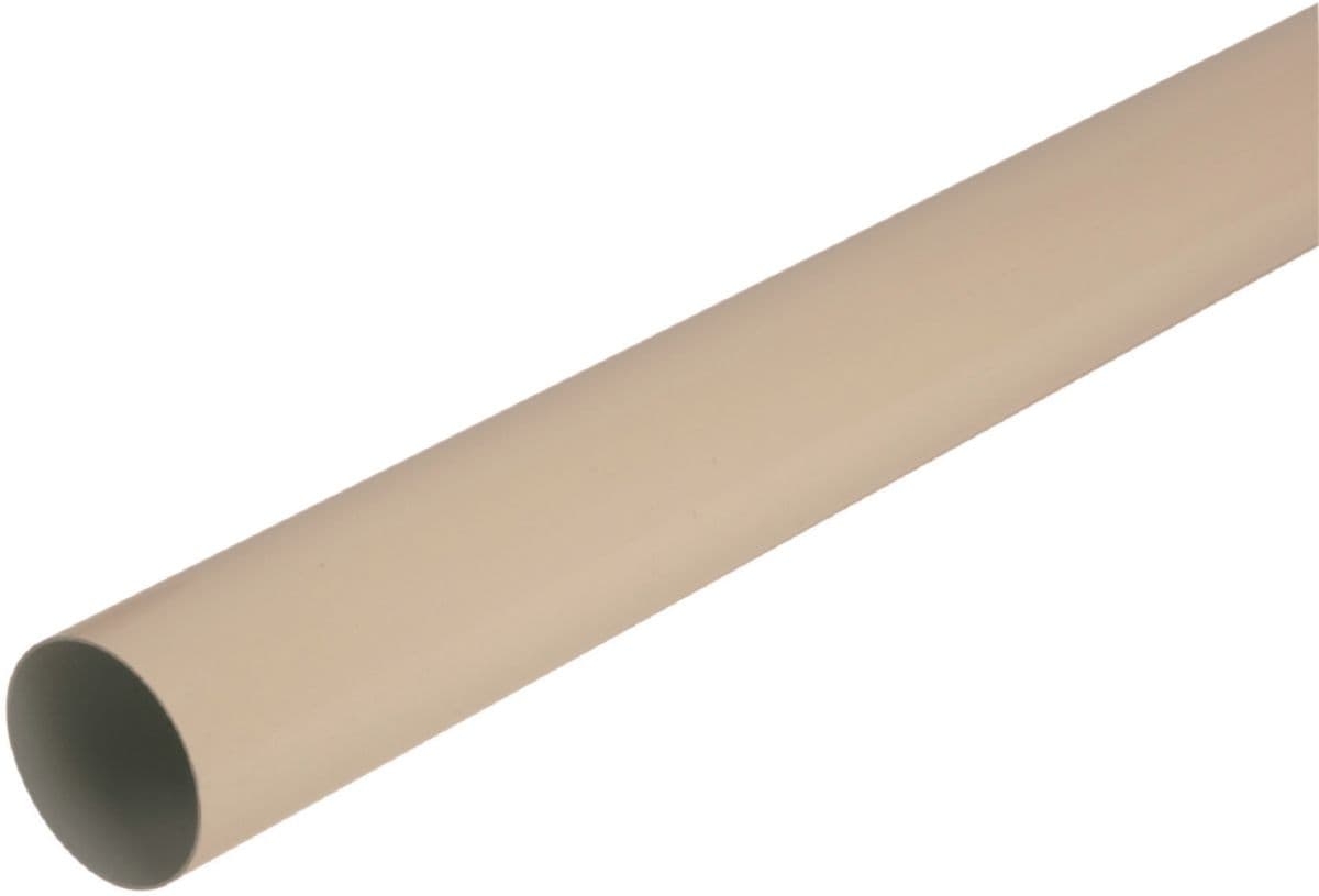 Tube de descente en PVC, couleur sable, diam.80 x long.4 m