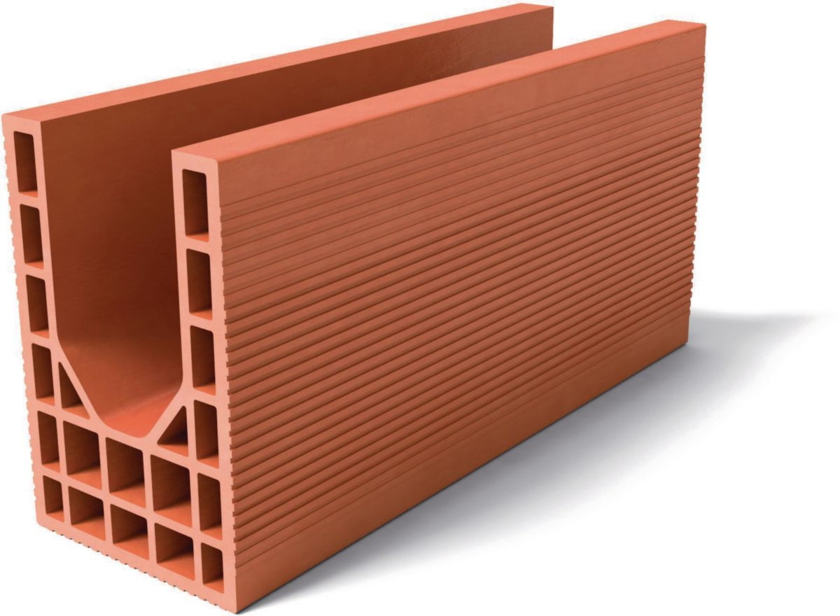 Brique linteau rectifie bgv 20, L.56 x l.20 x ht. 21,9 cm