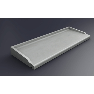 Appui de fenêtre béton PBM ABS 3, surface lisse, Largeur 39.5 cm