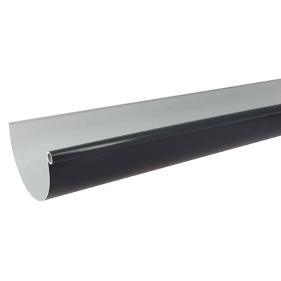 Gouttière demi-ronde de largeur 33 cm, couleur gris anthracite, L.4 m