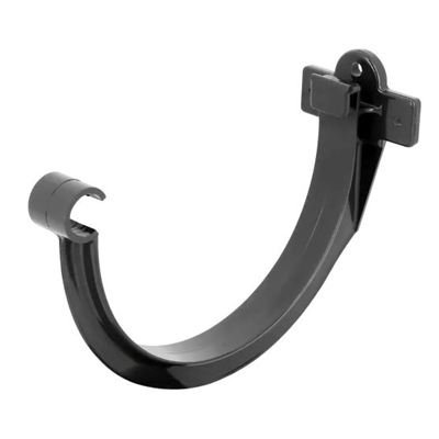 Crochet PVC pour gouttière demi-ronde de diamètre 33 mm, gris anthracite