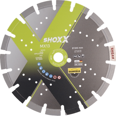 Disque Diamant Shoxx MX 13, diam 230 mm, béton et pierre naturelle