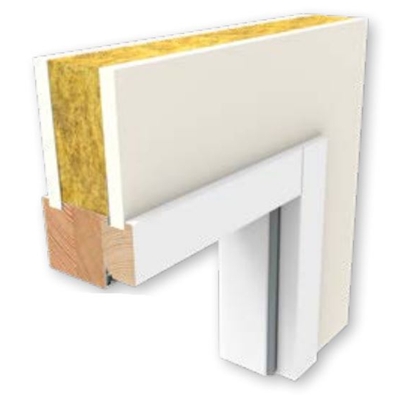 Kit huisserie seule pour porte acoustique ou coupe feu de 73 cm, sect.116x57 mm
