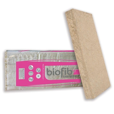 Biofib'trio - Panneau isolant biosourcé en chanvre, coton et lin, Pn 1.2x0.6 m