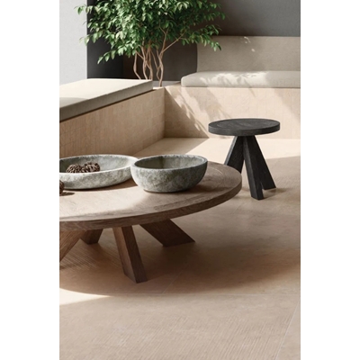 Carrelage intérieur imitation travertin beige, format 60x120 cm, ép.9mm