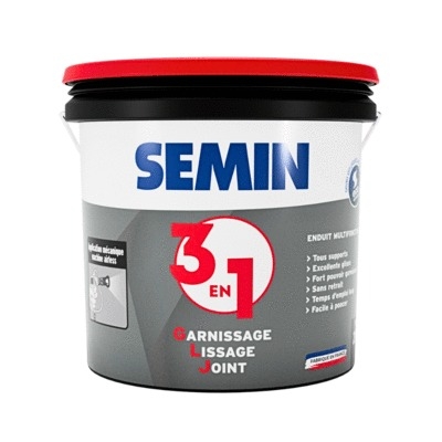 Enduit semin 3 en 1, seau de 20 kg