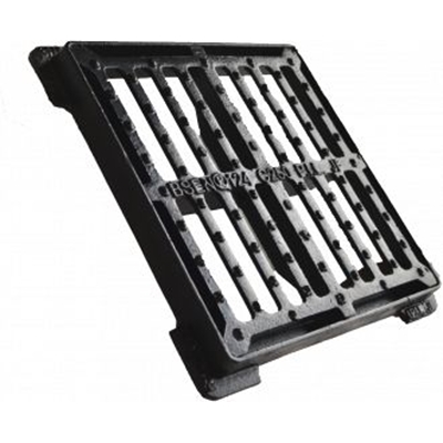 Grille plate + cadre, fonte noire, C250, PMR