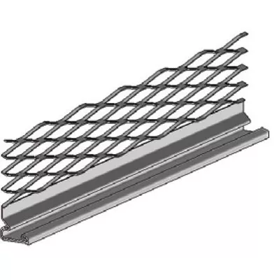 Arrêt bas déployé pour enduit gratté MOD10, acier galvanisé, long 3,03 m x ép.25