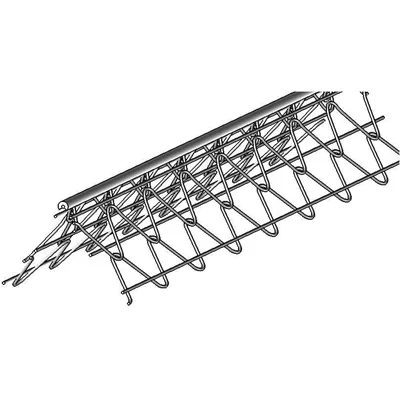 Arête d'angle pour façade 2062 EG, ACIER GALVANISE, long 3,03 m, JOINC PVC blanc