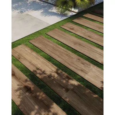 Carrelage extérieur aspect bois, SERIE EKHO, L.120 x l. 30 x ép.2 cm