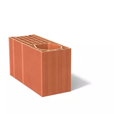 Brique de mur poteau, terre cuite, l.50 x l.20 x ht.27,4 cm