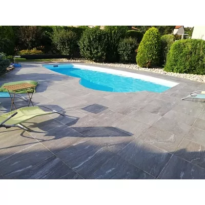 Carrelage extérieur aspect pierre naturelle, STONEWORK, L.60 x l.60 x ép. 2cm