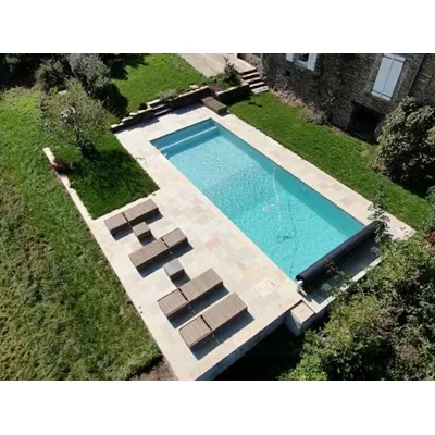 Dalle en pierre naturelle Tandur Yellow, nuancé marron / jaune