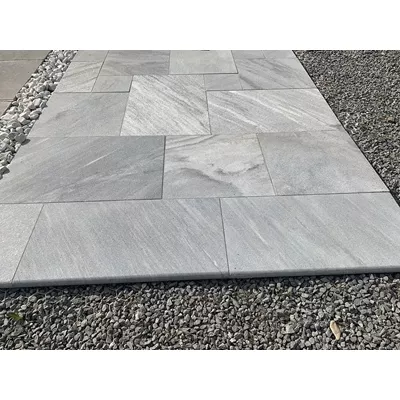 Dalle en pierre naturelle calcaire Kristaline, couleur gris/bleu