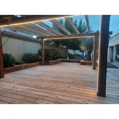 Lame de terrasse bois en mélèze, classe 3, sect.14.5 x 2.6 cm