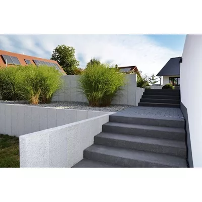 Bloc marche en béton, coloris Basalte Anthracite, largeur 40 cm x ép.14 cm