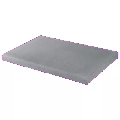 Margelle béton plate, coloris gris mineral nuance, L.50 x l.33 x ép.3,4 cm