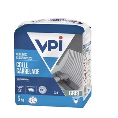 Colle à carrelage et pierre Collimix classic, couleur gris