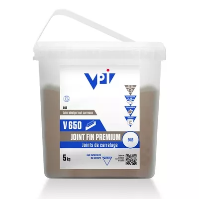 Mortier joint spécial carrelage, V650 premium, Seau de 5 kg
