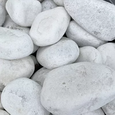 Pierre à gabion concasse marbre blanc de carrare 70 - 120 mm, Big Bag de 500 kg
