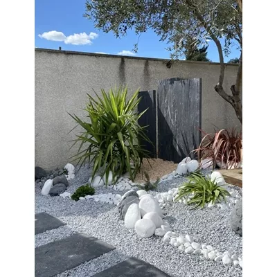 Galet marbre blanc de carrare 100 - 150 mm, sac de 15 kg