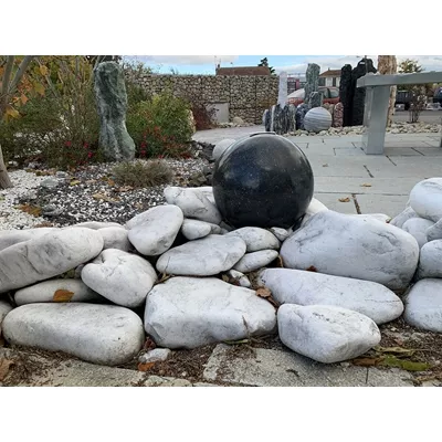 Galet marbre blanc de carrare 200 - 400 mm