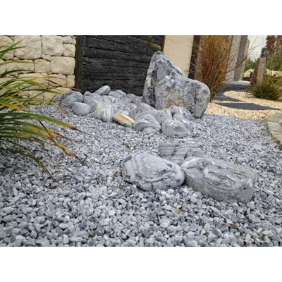 Gravier marbre gris bleute 12 - 16 mm