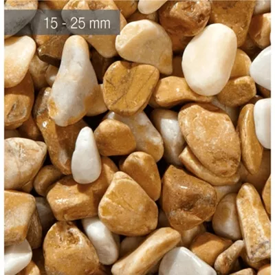 Galet roule jaune clair 15 - 25 mm