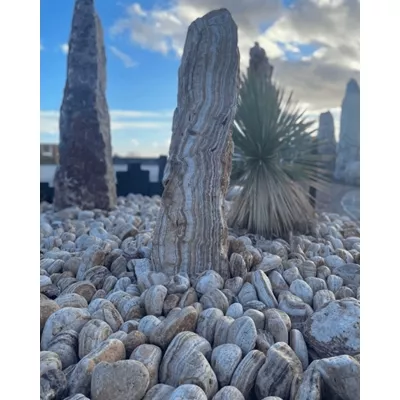 Galet marbre jaune zébré 60 - 100 mm