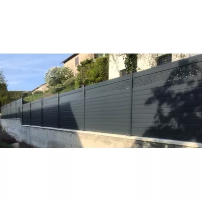 Paquet de 6 lames pour clôture aluminium, L.1,80 x ht.0,93 m