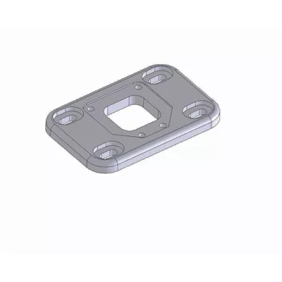 Platine pour fixation sur muret du poteau aluclos 0,95m