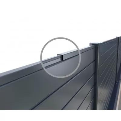 Traverse de finition haute pour clôture alulam