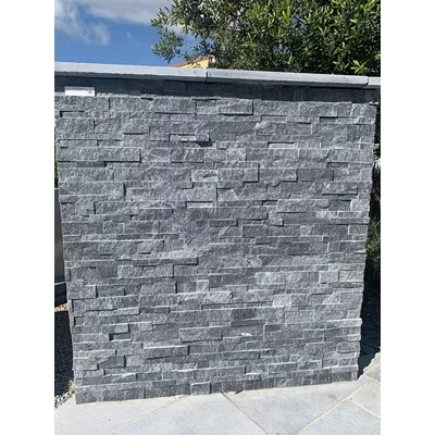 Plaquette de parement en pierre Zena Blue, format Z, 55 x 15 x ép1.5/2.5 cm