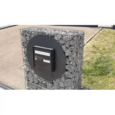 Encastrement boite aux lettres pour gabions, L.31 x l.31 x prof. 50 cm