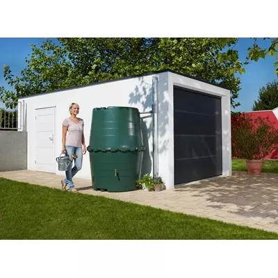 Réservoir d'eau pluviale top tank, couleur vert, 1300 L