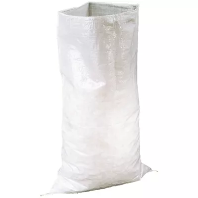 Sac a gravats tisse blanc, 55x95cm, capacité de 70 litres