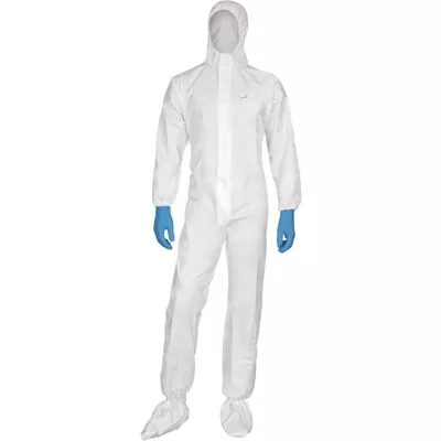 Combinaison jetable avec cagoule, fermeture avec zip