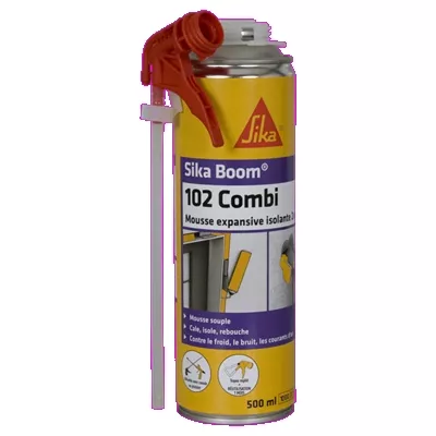 Mousse expansive sika boom 102-combi, aérosol de 500 ml