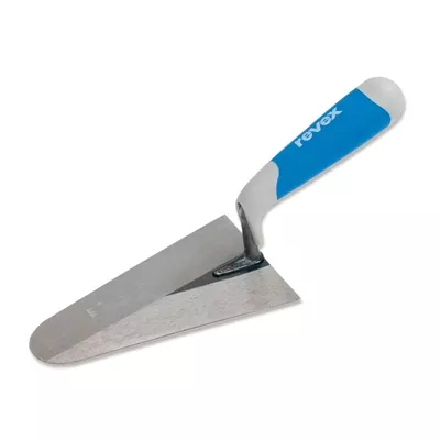 Truelle ronde italienne, acier trempe, manche bi-matière, long.200 mm