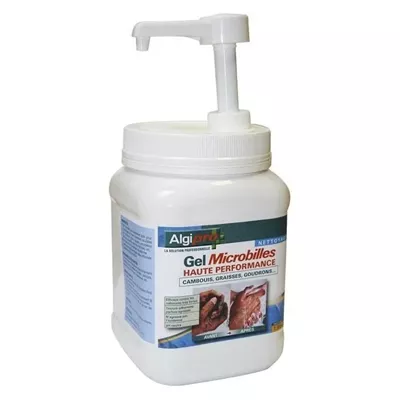 Savon en gel nettoyant, Algipro microbilles, bidon de 3L avec pompe