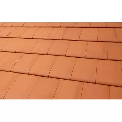 Tuile & accessoires en terre cuite, Optima plate, couleur rouge