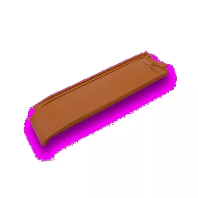 Tuile & accessoires en terre cuite, Optima plate, couleur rouge