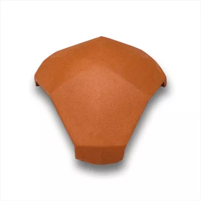 Tuile & accessoires en terre cuite, Optima plate, couleur rouge