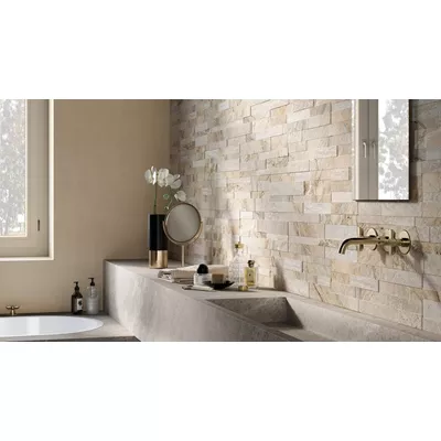 Parement en carrelage, effet marbre, série Gioia, couleur beige