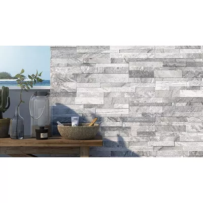 Parement en carrelage, effet marbre, série Gioia, nuances de gris