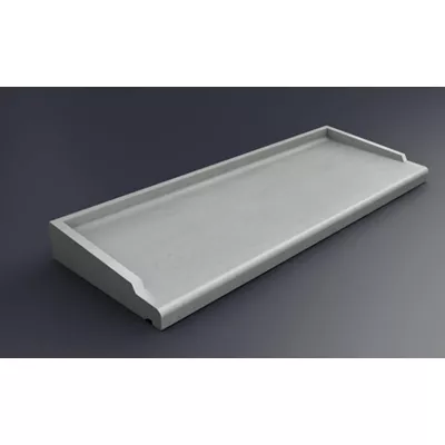 Appui de fenêtre béton PBM ABS 3, surface lisse, Largeur 39.5 cm