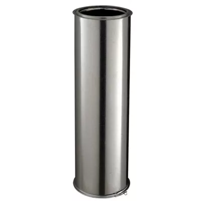 Conduit de cheminée droit isolé en inox & galva, Diamètre 150 mm